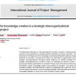 سازماندهی برای ایجاد دانش در یک پروژه نوآوری بین سازمانی استراتژیک